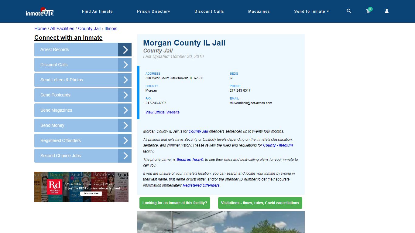 Morgan County IL Jail - Inmate Locator - Jacksonville, IL