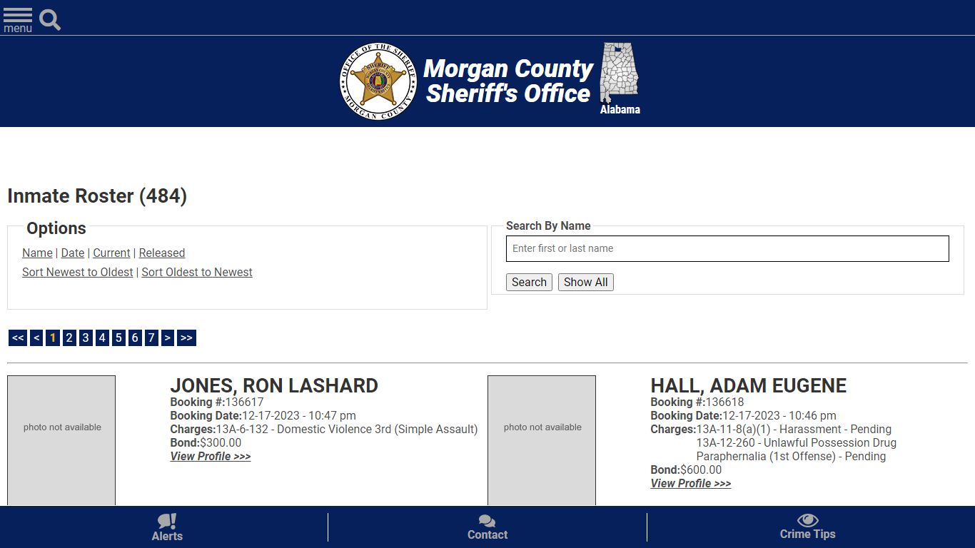 Inmate Roster (482) - Morgan County Sheriff, Al